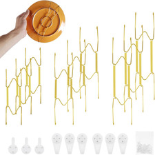 9 Pcs Plate Hangers for Wall, 6/8/10 Inch Stainless Steel Invisible Plate Hanger