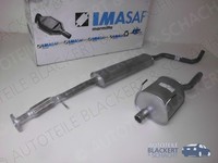 Imasaf Auspuff Ab Kat für Fiat Panda 1.4 74KW 2006-2011| Mitteltopf+Endtopf+Zub.