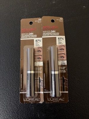 2 Pack L'Oréal Paris Infallible Brows 24H Volumizing Mascara, 5.0 Brunette