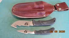 Outdoor Edge Kodi Skinner & Kodi Caper Knife Set Seki Japan / Leather Sheath
