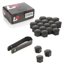 20x Radschraubenkappen Abdeckkappen Radmuttern Set 17mm Matt schwarz für MAYBACH