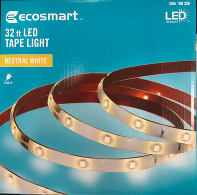 32 FEET LED TAPE LIGHT NEUTRAL WHITE BY ECOSMART