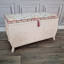 Vintage Ottomane Aufbewahrungstruhe Korb Webstuhl Stil Deckenbox - Retro MCM Korb