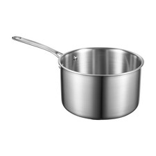 Uimoso 4 QT Stainless Steel Saucepan with Glass Lid and Comfortable Handle