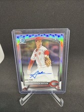2025 Bowman Draft Aaron Watson Chrome Auto Refractor 1st Prospect #/499 Reds