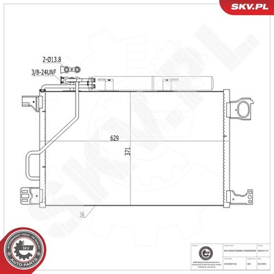 Kondensator Klimaanlage ESEN SKV 86SKV174 Aluminium für MERCEDES KLASSE Model