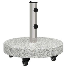 Round Parasol Base Granite Garden Outdoor Umbrella Holder Stand Patio 30kg