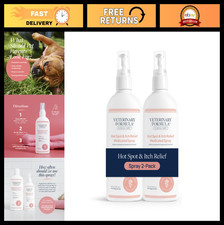 Hot Spot  Itch Relief Medicated Spray for Dogs  Cats - 8oz, 2 Pack - Sensitive