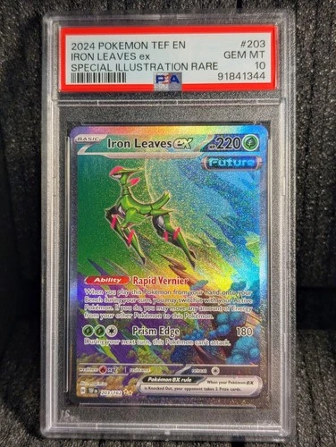 Pokémon TCG Iron Leaves EX Scarlet & Violet Temporal Forces 203/162 PSA 10
