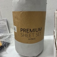 Queen Sheet Set 6 Piece - Ultra Comfortable Breathable Gray
