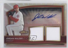 2011 Topps Finest Refractor Rookie Dual Relics /499 Jordan Walden #88 Auto 8e8