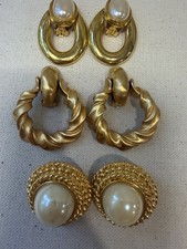 AK Vintage Gold Tone Clip-On Door Knocker Ear...