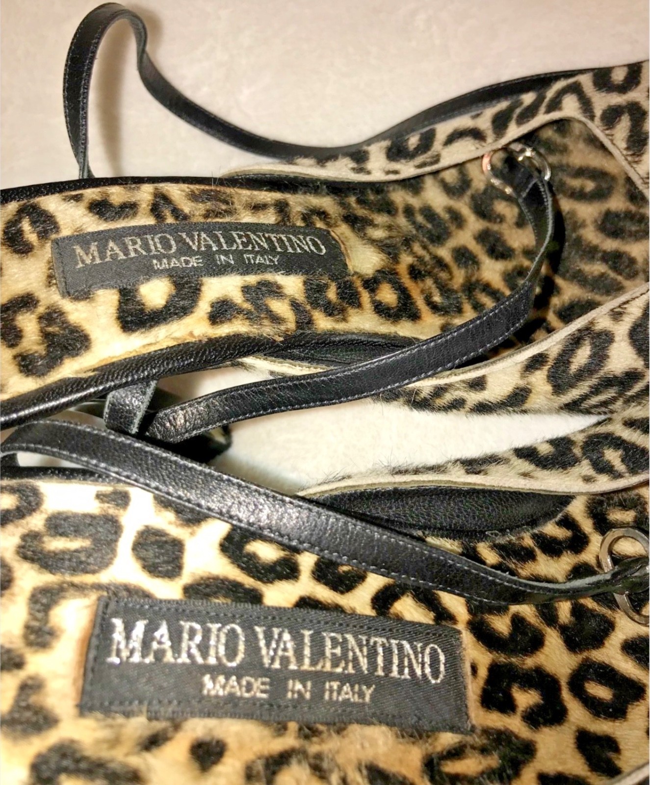 Mario Valentino Itali Leopard Print Calf Hair square Toe Stiletto Heels Shoes 40 thumbnail 7