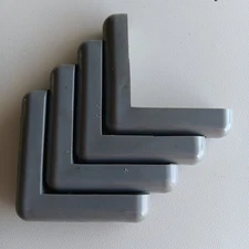 4 Pcs Vestil CB-4 Corner and Surface Guard, Thermoplastic Rubber 7/8"