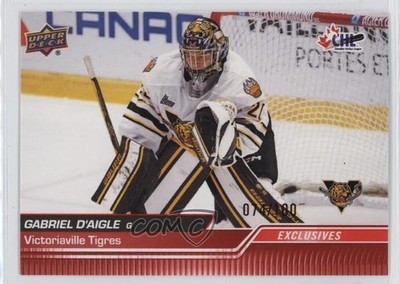 2023-24 Upper Deck CHL Exclusives 74/100 Gabriel D'Aigle #106 sq1