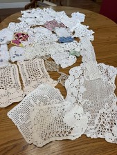 Doilies Lot of 25 Beautiful Doilies Assorted Shapes Sizes Colors