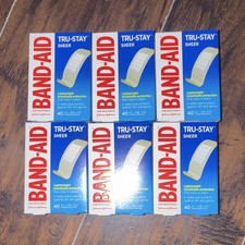 BAND-AID Tru-Stay Sheer Adhesive Bandages 40 ct 6 Boxes Breathable One Size