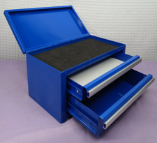 KOBALT 3-DRAWER BLUE STEEL JEWELRY / TOOL BOX FREE SHIPPING HOT ROD FATHER'S DAY