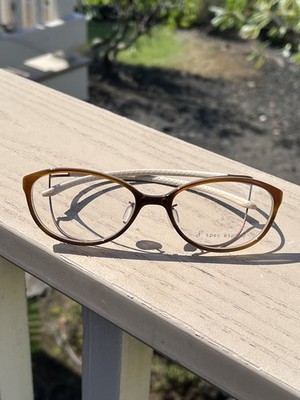 Spec Espace brown tan titanium cat eye ES2071  frame 50x20 New