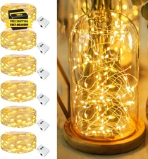 6 Pack Fairy Lights Battery Operated - 7Ft 20 Led Twinkle Lights 3 Modes, Bulk M