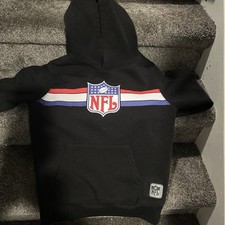 NFL Logo Youth Hoodie Sweatshirt Black Size 8 To 10 Used