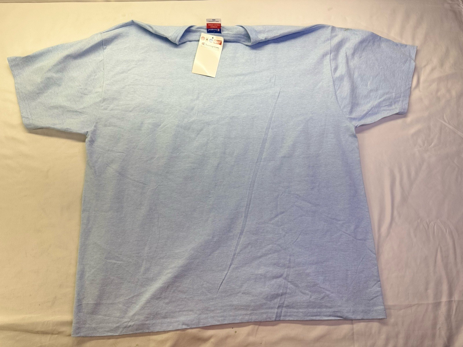 Champion Authentic Athletic Apparel Tee Shirt Men Light Blue Size XXL Vintage