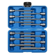 12pcs 38 Drive Extra Long Torx Bit Socket Set Cr-v S2 Steel 5.9 Length