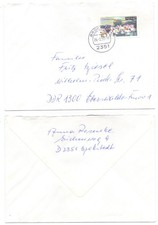 128184 - Michel n. 1450 - ricevuta - Brokstedt 26.3.1990 per Eberswalde-Finow