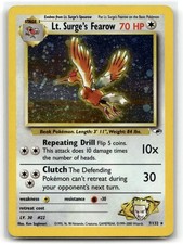 Lt. Surge's Fearow 7/132 Rare Gym Heroes Pokemon Unlimited Holo LP on eBay