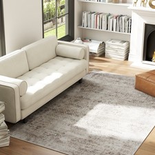 Light Brown Traditional Floor Rug 5x7