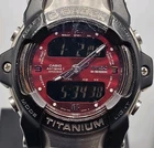 VTG 1999 Casio G-Shock GS-300 Titanium Screwback Red Dial New Battery US Seller