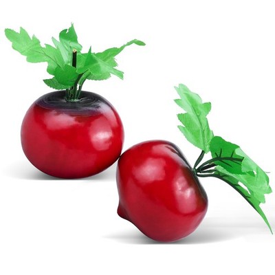 Lorigun 2 Pcs Artificial Beets, Fake Radish, Vegetable for Home Red 