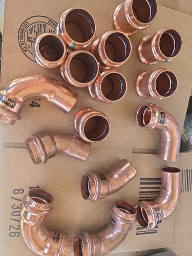 LOT OF (17) VIEGA  Copper Pro-Press Fitings 