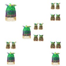Women Mardi Gras Outfit Tassel Sequins Wrap Skirts Costume Disco Carnival Party