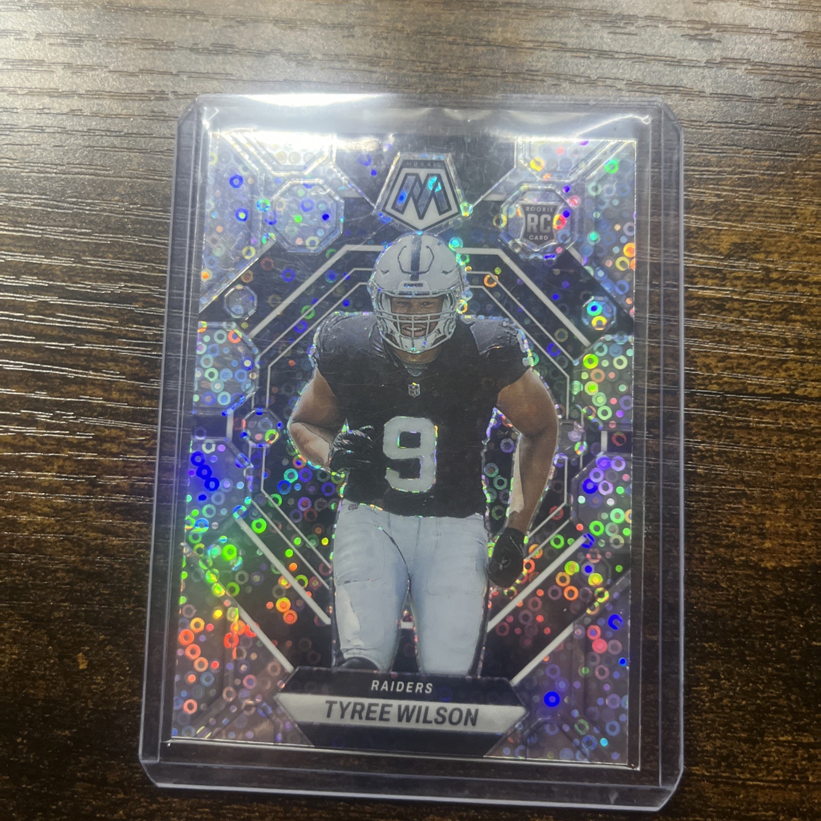 2023 Panini Mosaic #372 Tyree Wilson Silver No Huddle Mosaic Raiders