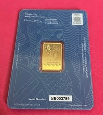 Royal Mint Britannia Gold Bar 10g Sealed Assay Card 3034.70 per troy oz