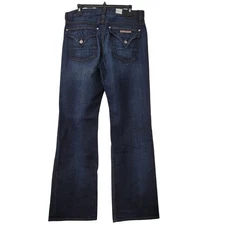 Hudson Fletcher Flap Pocket Relax Bootcut Jeans Mens 33x34 Blue Wash Button Fly 