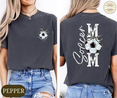 Comfort Colors Soccer Mom Shirt, Cute Game Day Season Tees, Supportive Mom Graph