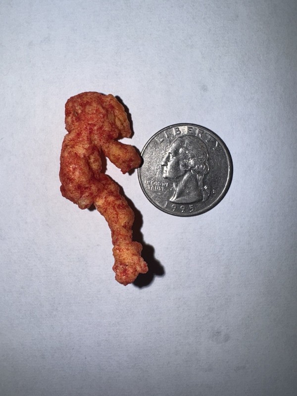 Flamin’ Hot Cheeto - Shaped Like A Race Car Driver - Helmet & Driving Pose