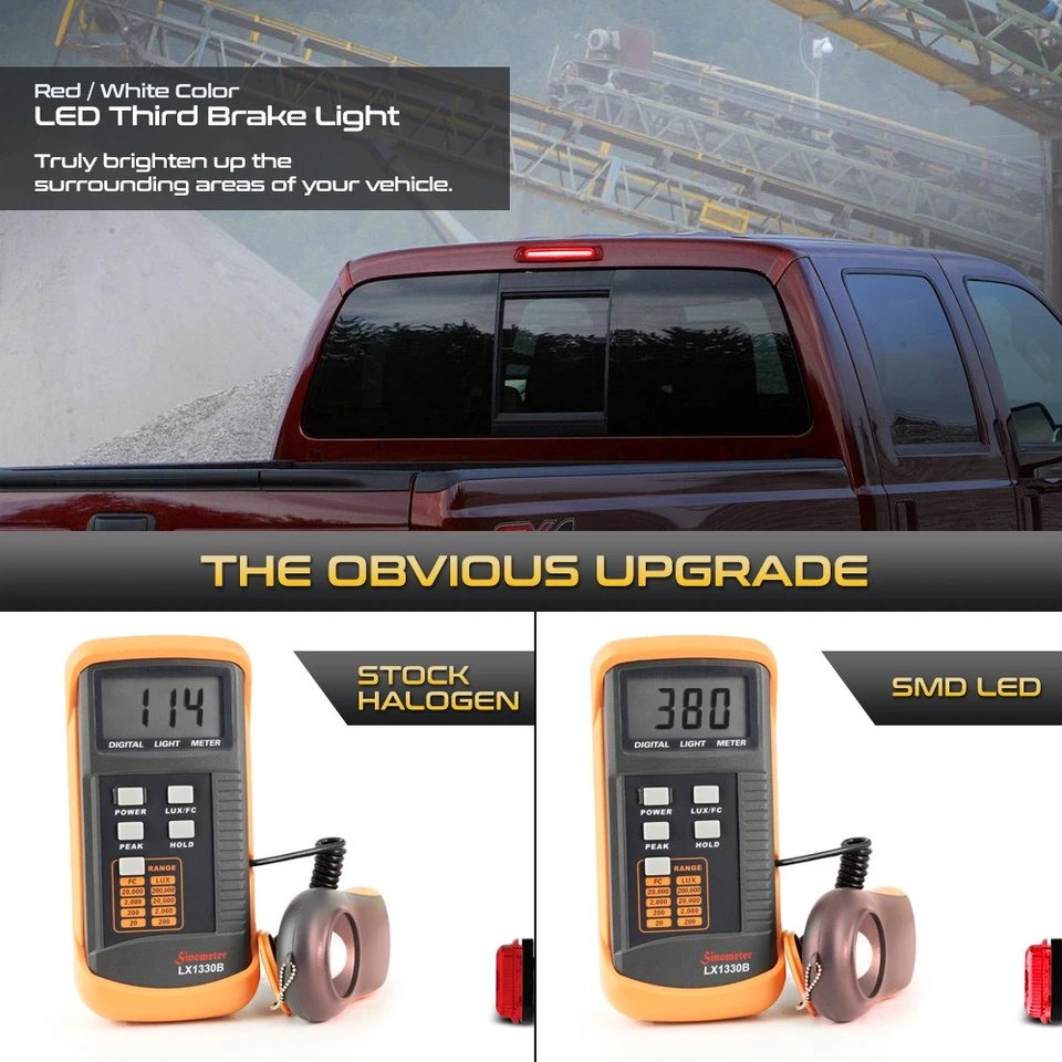 Full LED Red Clear 3rd Third Brake Light Lamp For 1999-2016 F250 F350 Superduty Foto 3 de 4