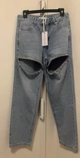 Torn by Ronny Kobo Mariah Cutout Embellished Jeans Size 27/4
