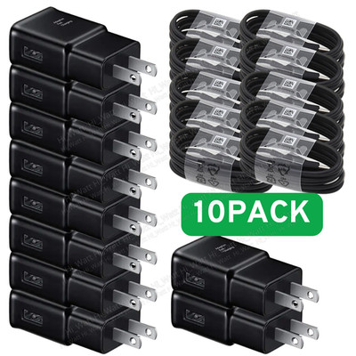 10X For Samsung Galaxy S23 S22 S21 S20 S10 15W Fast Charger 4FT USB-C Cable Lot