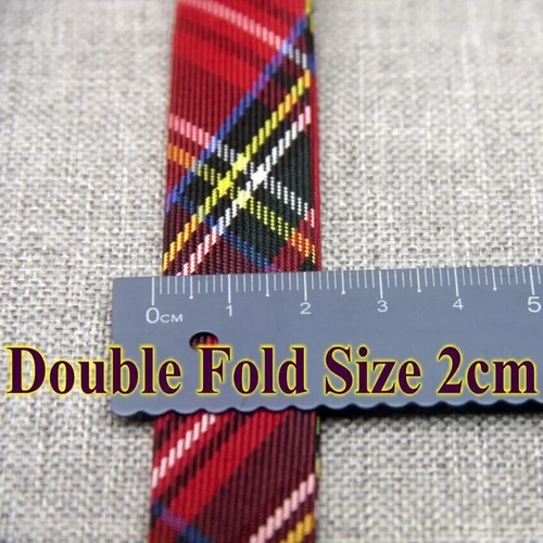 Handmade Sewing Edge Polyester JK Plaid Bias Binding Tape 2cm 5 Meter - Picture 6 of 16