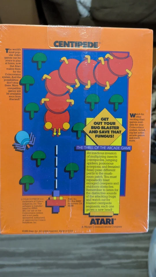 Colecovision Atarisoft Centipede New In Box Sealed Vintage New - Image 2 of 2