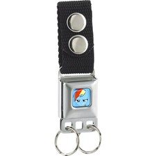 Keychain - My Little Pony Rainbow Dash Face Close-Up Full Color Blue ACC NEW
