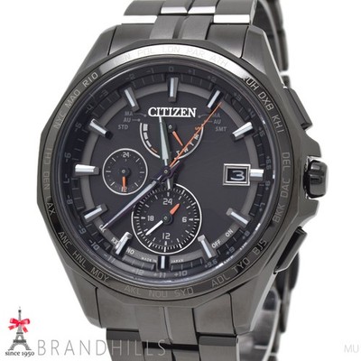 Citizen Watch Men Attesa ACT Line Eco-Drive Radio Controlled Black Titanium