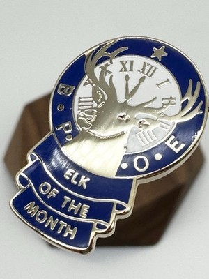 BPOE Elks Lodge Elk Of The Month Lapel Pin New