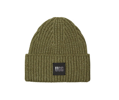Mens UGG Chunky Rib Beanie - Burnt Olive, One Size [103603]