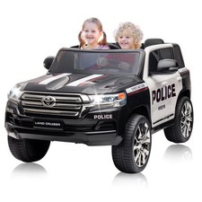 12V Ride on Police Car SUV, Licensed Toyota Land Cruiser Electric Vehicle with R