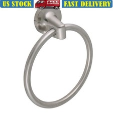 Transitional Towel Ring Brushed Nickel Bathroom Kitchen Durable Zinc EZ Mount US